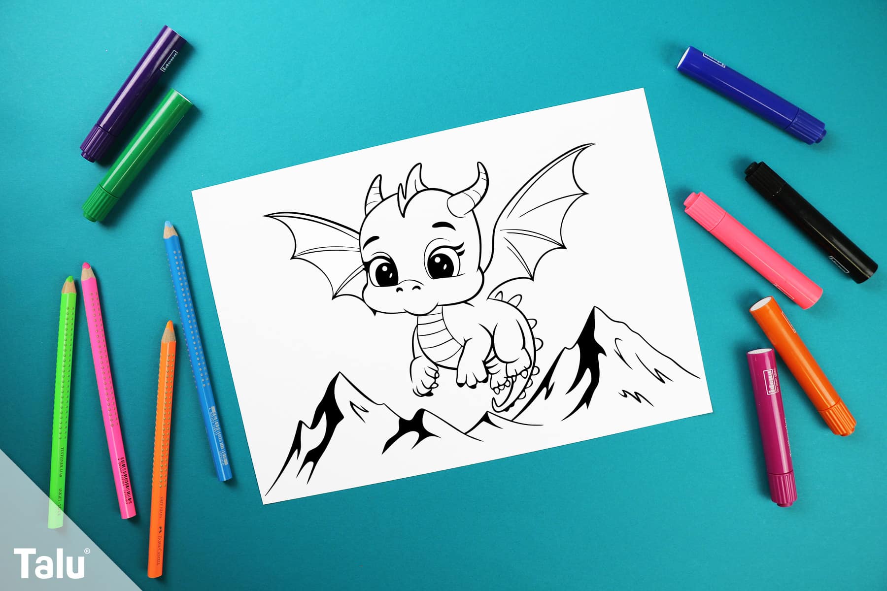 Drachen ausmalen