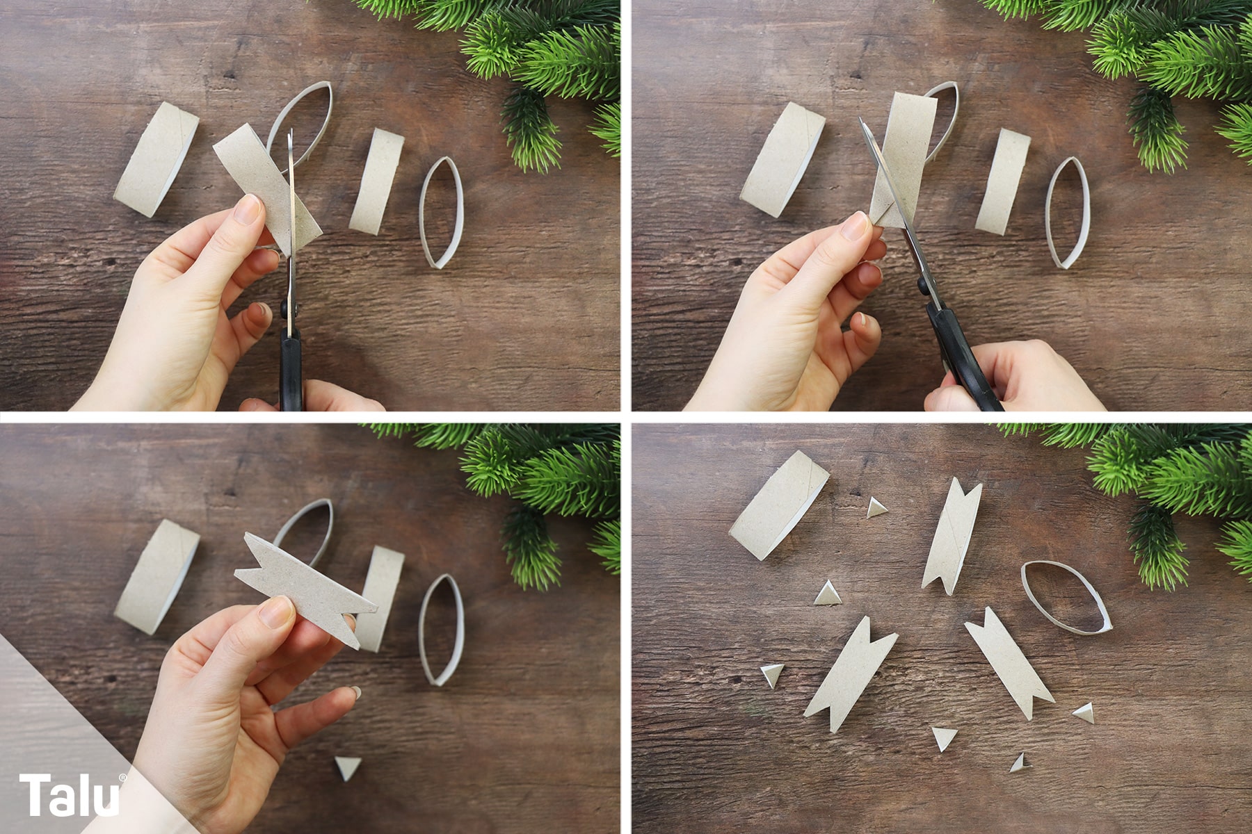 Sterne aus Klorollen