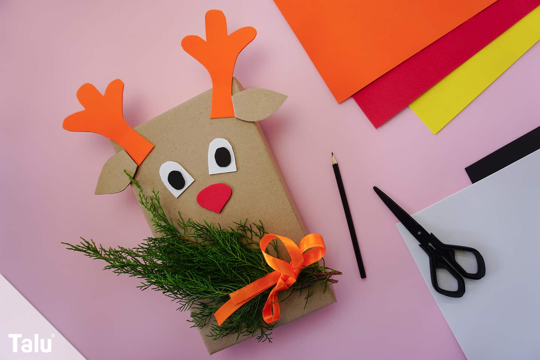 Rentier als Geschenkverpackung